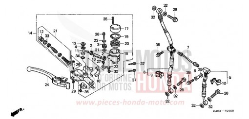 MAITRE-CYLINDRE FREIN AV. CBR900RRX de 1999
